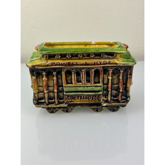 San Francisco E.F. Clements EFCCO Trolley Car Ceramic Pottery Planter Japan READ - Picture 6 of 16